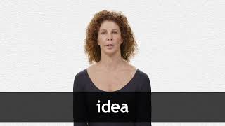 How to pronounce IDEA in American English [upl. by Yrojram]