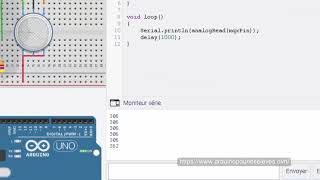 5Arduino Capteur de gaz Tinkercad [upl. by Nobie]