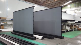 SCREEN PRO Screens  Electric Floor Rising Projector Screen  Factory Show [upl. by Annahsirhc]