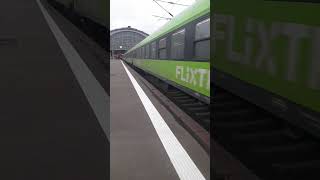 Flixtrain 351363 Hänger voraus Ausfahrt Leipzig Hauptbahnhof [upl. by Sig132]