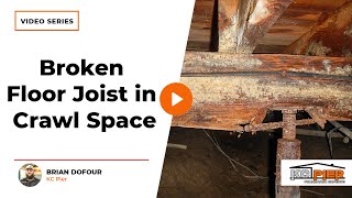 How to Repair a Broken Floor Joist in Crawl Space  KC Pier [upl. by Ruomyes]