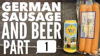 Lidl Wheat Beer Review Paired With Lidl Riesen Bockwurst Sausage [upl. by Aidyn]