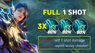 NEW LESLEY BEST 1 SHOT LIFESTEAL BUILD TUTORIAL TO RANK UP FASTER IN 2024 MUST WATCH  MLBB [upl. by Druce44]