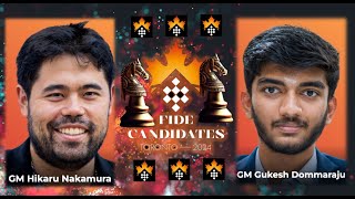 FIDE Candidates Chess Tournaments 2024 Round 14  Gukesh Dommaraju Vs Hikaru Nakamura [upl. by Yrrehc470]