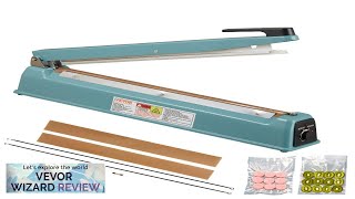 VEVOR Impulse Sealer 16 inch Manual Heat Seal Machine with Adjustable Heating Review [upl. by Enilrek]