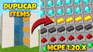 😮Truco para DUPLICAR ITEMS en Minecraft PE 12130  Fácil y Rápido [upl. by Yhtamit]