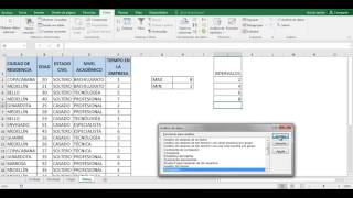 HISTOGRAMA PARA VARIABLES CONTINUAS EXCEL 2016 [upl. by Birdella]