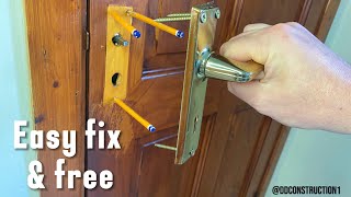 How to fix a Loose Door Handle  stripped screw holes [upl. by Rella]