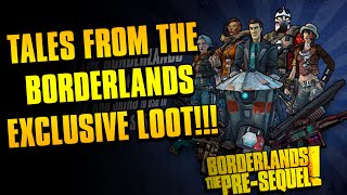 BORDERLANDS The PreSequel  New Exclusive Loot For Tales From The Borderlands Season Pass Owners [upl. by Aennyl]