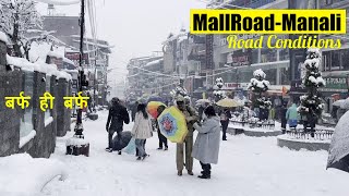 Heavy Live Snowfall in Mallroad Manali  Shimla  Solang Valley  Tosh [upl. by Nnylylloh]