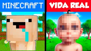 BEBE NOOB se Vuelve REALISTA en Minecraft😱 [upl. by Simonsen118]