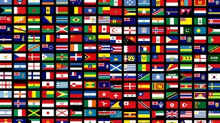 Flags of All Countries of the World with Names 3th part music by Klimpers [upl. by Ellennahs432]