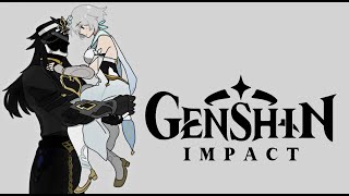 VTuber Nausichou Lets Play Genshin Impact 115 Stream silencieux dans lonsen avec Kanzen [upl. by Nosniv356]