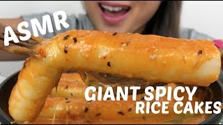 Giant Spicy Rice Cakes  ASMR  No Talking Eating Sounds  NE Lets Eat [upl. by Zzaj]