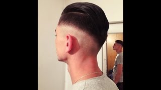 Tunsoare Baieti cu parul dat pe spate  Radamel Falcao Haircut Skin Fade  Slick Back Men [upl. by Ailey]