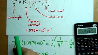 Wavelength of Light Released from Hydrogen [upl. by Akinwahs]