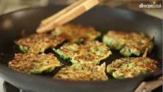 Crispy courgette fritters recipe  Allrecipescouk [upl. by Sorodoeht]