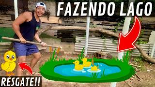 Resgatamos um pintinho doente  Como fazer lago para aves  Aves Recriar [upl. by Helban]