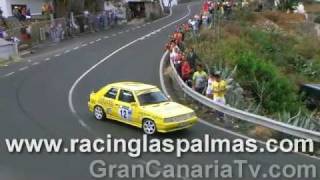 Subida Arucas Resumen con accidente  imágenes más espectaculares  rally [upl. by Massiw]