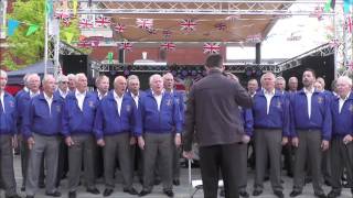 Flint Male Voice Choir singing at the the Queens 90th birthday celebrations in Mold [upl. by Nalad]