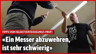 WingTsunProfi zeigt Selbstverteidigung bei Messerattacken [upl. by Sorac]