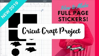 Cricut Craft  StickersFull Page Print and Cut new [upl. by Airahs]