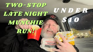 Late Night TwoStop Munchies Run Under 10Scrumptious McDonalds carlsjr foodvlog foodreview [upl. by Hartmann289]