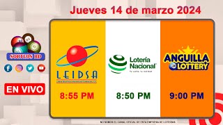 Lotería Nacional LEIDSA y Anguilla Lottery en Vivo 📺│Jueves 14 de marzo 2024 855 PM [upl. by Nohsyt]