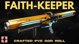 FAITHKEEPER PVE God Roll  Crafting Guide  New Void Rocket Launcher  Destiny 2 [upl. by Eema]