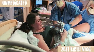 BIRTH VLOG 2021  RAW amp REAL NO EPIDURAL  SURPRISE GENDER [upl. by Aniat]