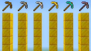 Which pickaxe is faster in Minecraft Experiment [upl. by Weisbrodt836]