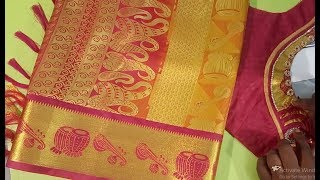 Silk saree model blouse for diwali [upl. by Braynard]