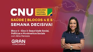 Concurso Nacional Unificado Semana Decisiva Bloco 5 Eixo 3 Seguridade políticas e movimentos sociais [upl. by Annaira]