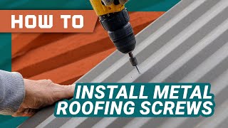 How to Screw Down Metal Roofing [upl. by Enialedam]