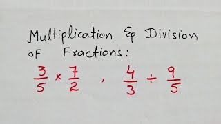 Multiplication and Division of Fractions  Math Hack [upl. by Sackman]