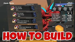 SD Gundam Battle Alliance How To Build Sazabi Parts To UseGodlike SPA Damage [upl. by Notecnirp]