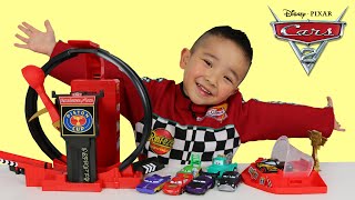 Lightspeed Loopin Launcher Playset Lightning McQueen Ckn Toys [upl. by Enomsed708]