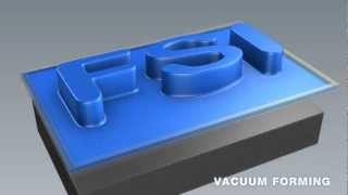 Thermoforming Compressing Molding Vacuum Forming Pressure Forming Animation [upl. by Ennovyahs]