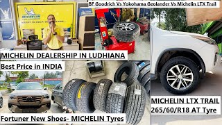 Changing Fortuner Tyres  Michelin Ltx Trail  Michelin Ludhiana Punbjab  Moneysinghofficial [upl. by Fabi]