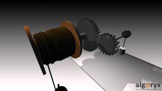 Simulation of a geared cable drum by AgX [upl. by Halbert]