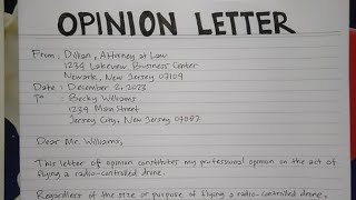 How To Write An Opinion Letter Step by Step Guide  Writing Practices [upl. by Dirk]