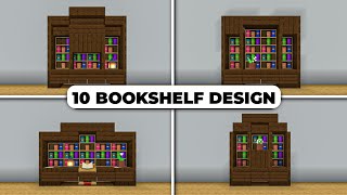 Minecraft  10 Bookshelf Design With Chiseled Bookshelf In 119 [upl. by Laeahcim715]