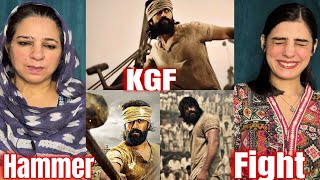 KGF Hammer Fight Scene 😲🔥  Rocky Villian Scene  Pakistani Reaction kgf yash rockybhai [upl. by Auoh]