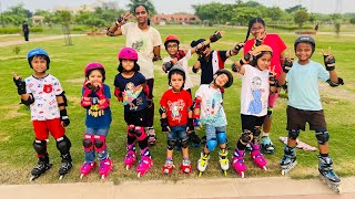 अरे काट लिय इस बच्चै ने तो skating training 🛼🧒 [upl. by Karie445]