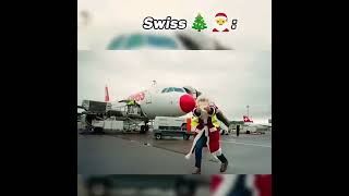 Swiss airlines at Christmas plane fypシ゚ christmas aviation [upl. by Salazar]