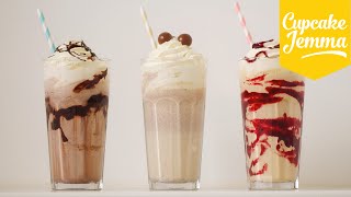 The Perfect Thick Milkshake PLUS 3 ways to PIMP it  Cupcake Jemma [upl. by Blaine402]