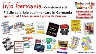 Platile salariale suplimentare in Germania [upl. by Akinimod]