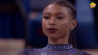 UCLA gymnast Nia Dennis wows with floor routine ft music from Kendrick Beyonce 2 Pac et al [upl. by Yecats]