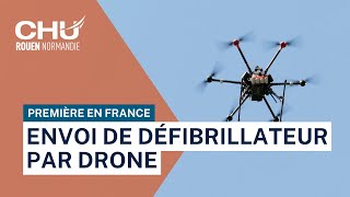 🔵 𝗨𝗻𝗲 𝟭𝗿𝗲 𝗲𝗻 𝗙𝗿𝗮𝗻𝗰𝗲  Le SAMU 76A teste un drone durgence connecté [upl. by Eilitan]