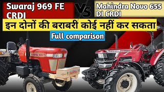 Swaraj 969 FE CRDI vs Mahindra Novo 655 Di CRDI Full compresion [upl. by Ennahtur]